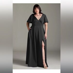 Azazie Elegant Black Bridesmaid Dress